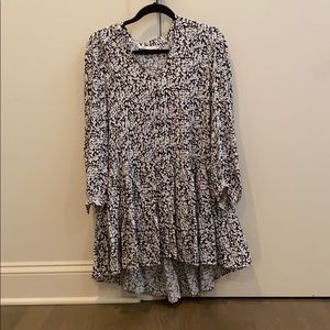 Zara Black and White print mini dress